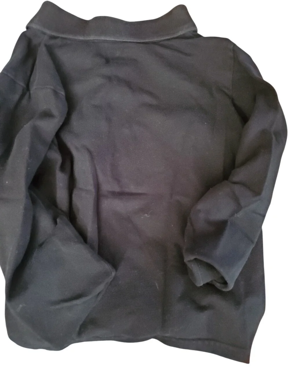 The Children's Place Long Sleeve Polo Shirts Black Size 5/6